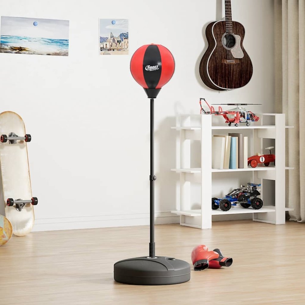 Adjustable Freestanding Punching Ball Set with Gloves