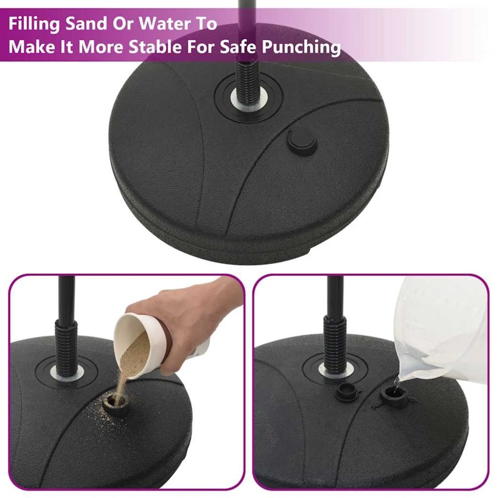 Adjustable Freestanding Punching Ball Set with Gloves