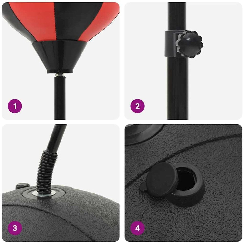 Adjustable Freestanding Punching Ball Set with Gloves