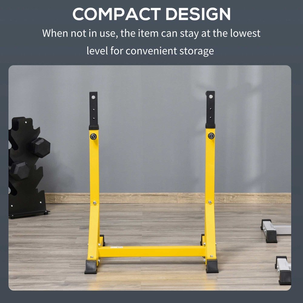 Adjustable Steel Dip Station - Yellow