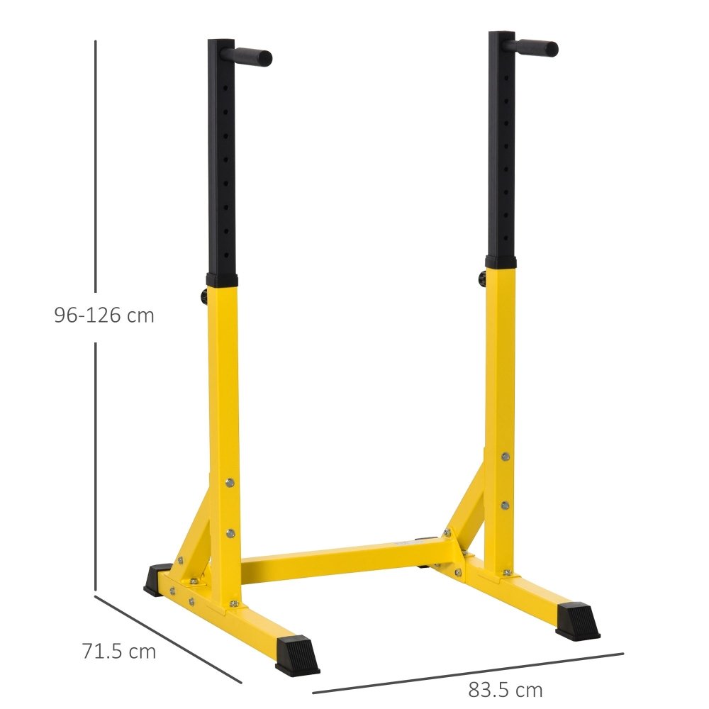 Adjustable Steel Dip Station - Yellow