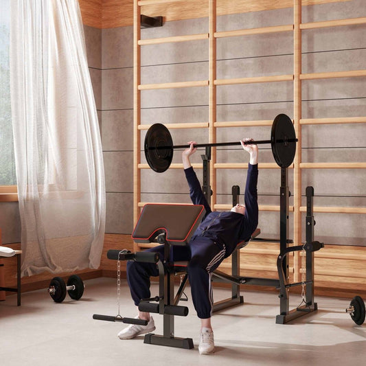 Adjustable Weight Bench with Rack