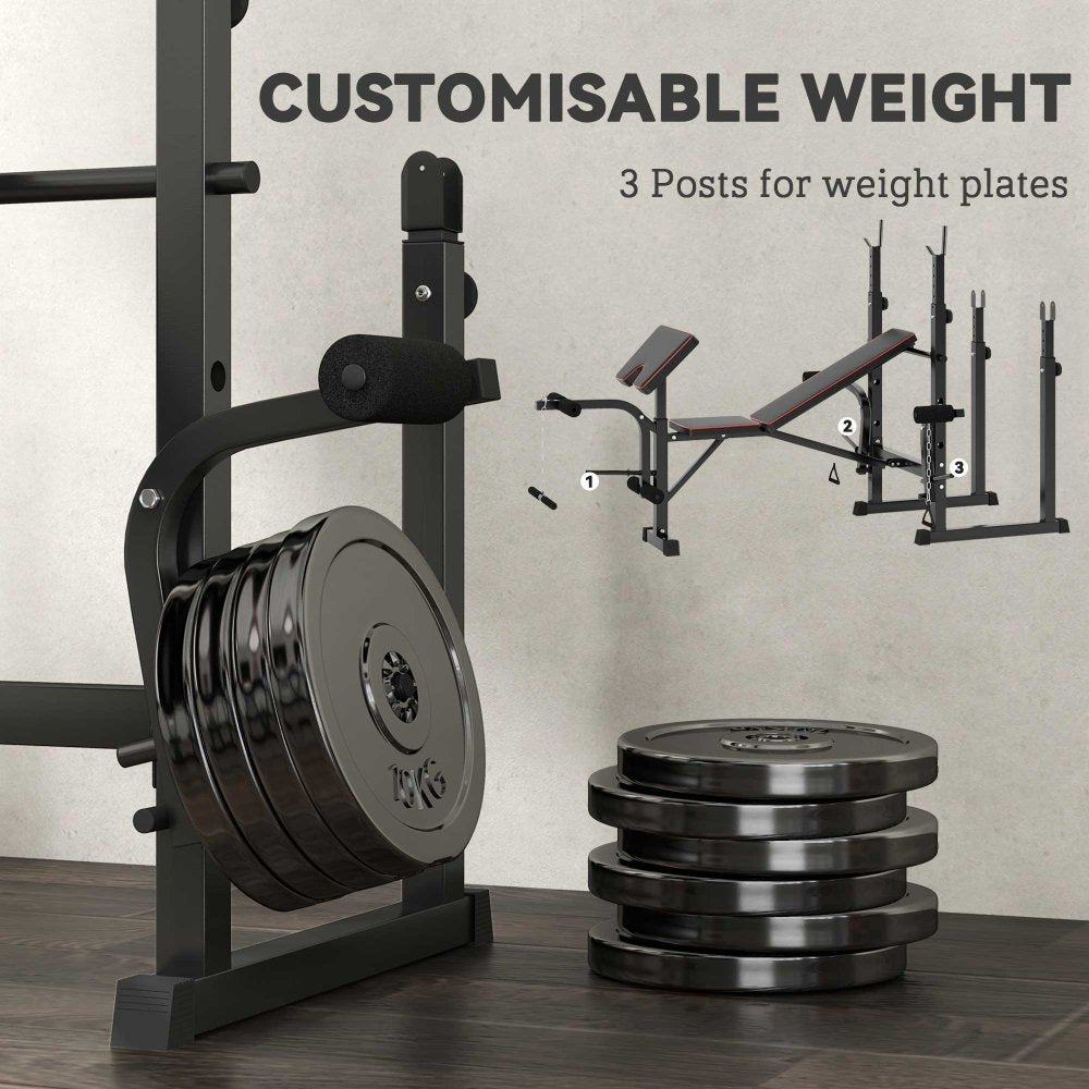 Adjustable Weight Bench with Rack