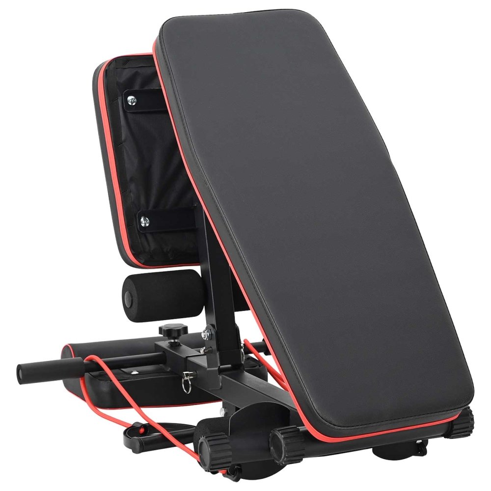 Adjustable Weight Bench with Resistance Bands