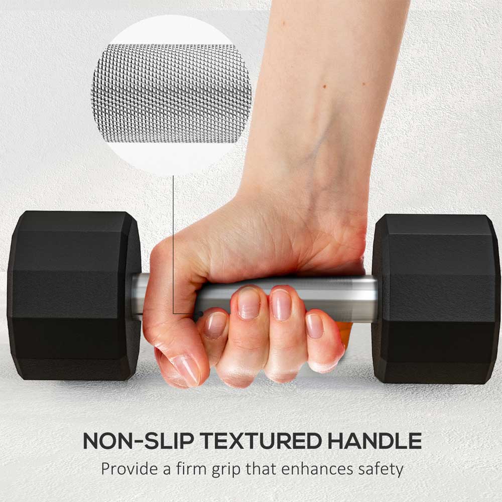 Anti - Roll 12 sided Dumbbell Set 2 x 4kg