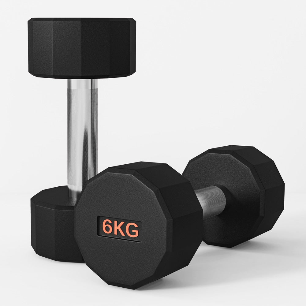 Anti - Roll 12 sided Dumbbell Set 2 x 6kg