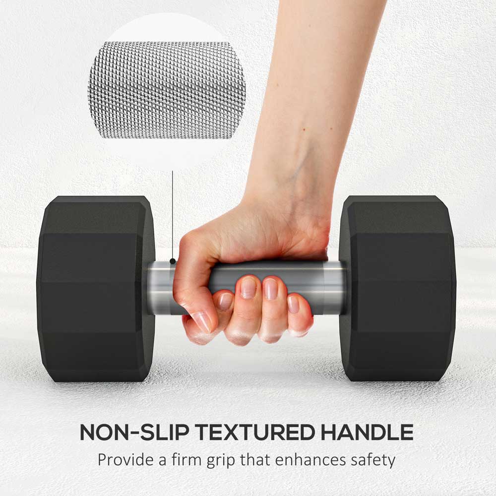 Anti - Roll 12 sided Dumbbell Set 2 x 6kg