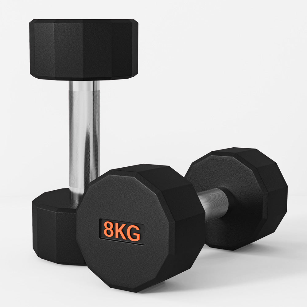 Anti - Roll 12 sided Dumbbell Set 2 x 8kg