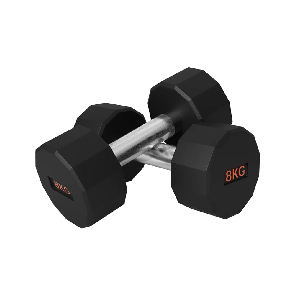 Anti - Roll 12 sided Dumbbell Set 2 x 8kg