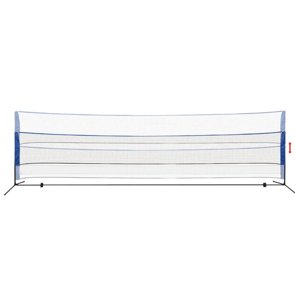 Badminton Net with Shuttlecocks