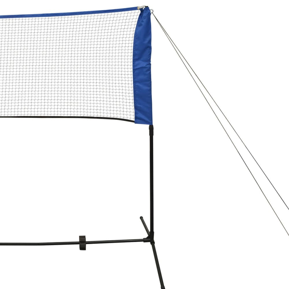 Badminton Net with Shuttlecocks