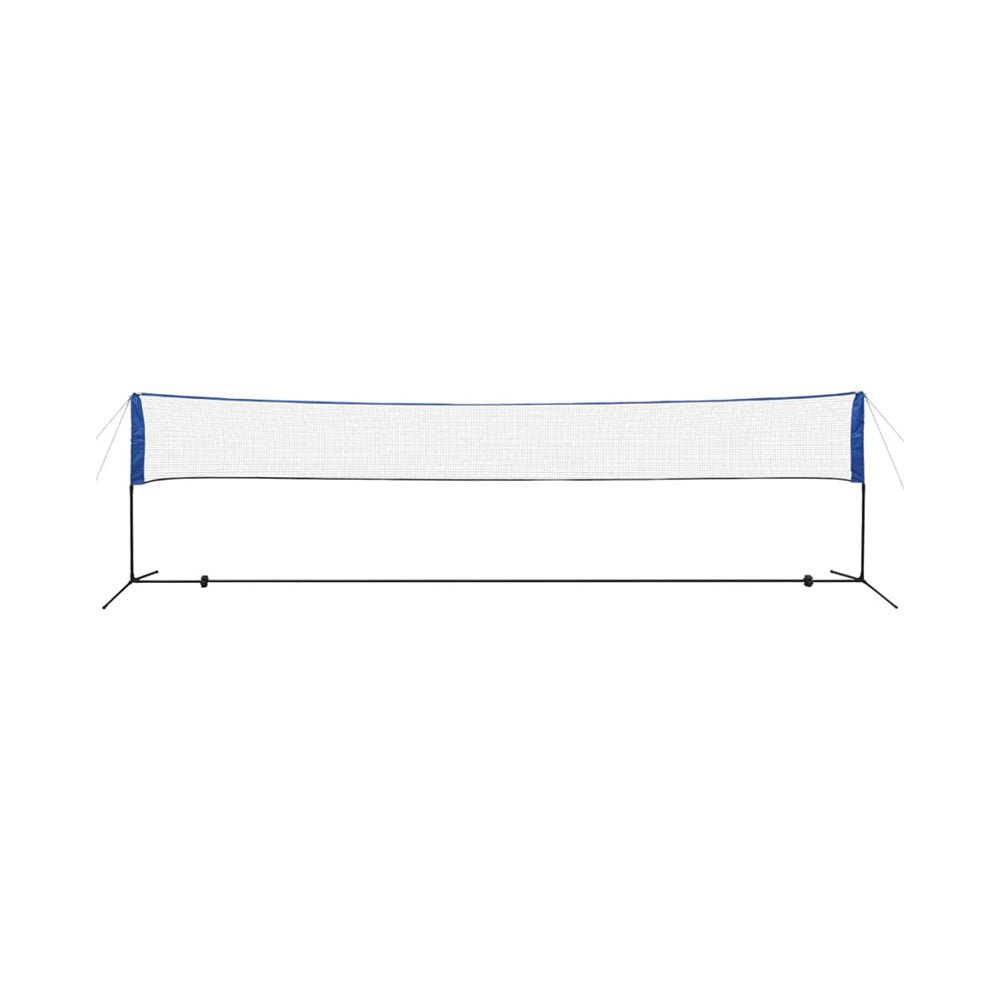 Badminton Net with Shuttlecocks