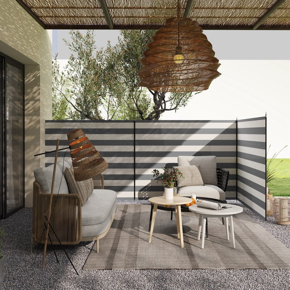 Blue Camping Windbreak - 540cm x 150cm, Blue