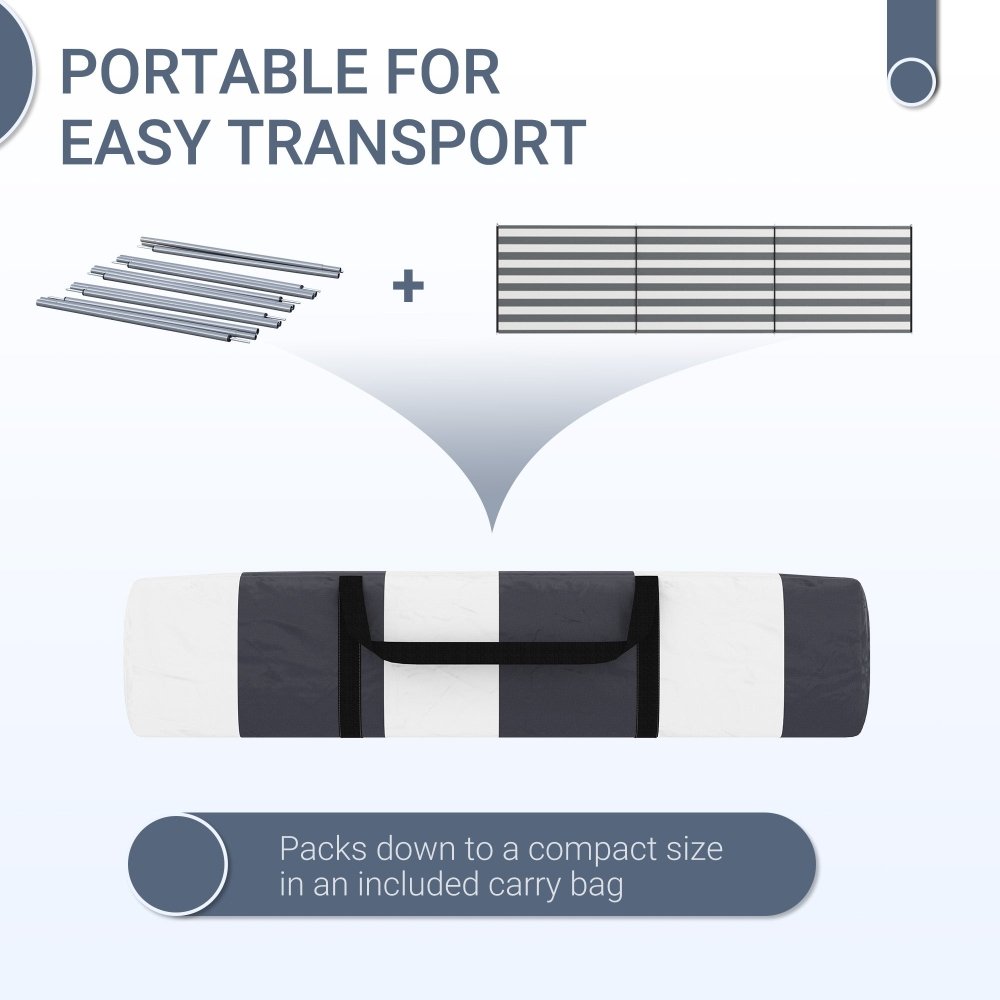 Blue Camping Windbreak - 540cm x 150cm, Blue