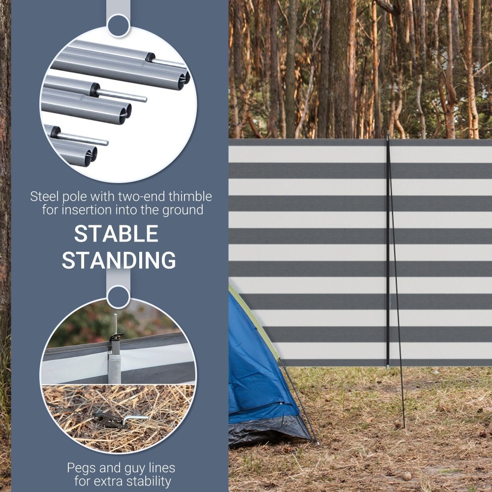 Blue Camping Windbreak - 540cm x 150cm, Blue