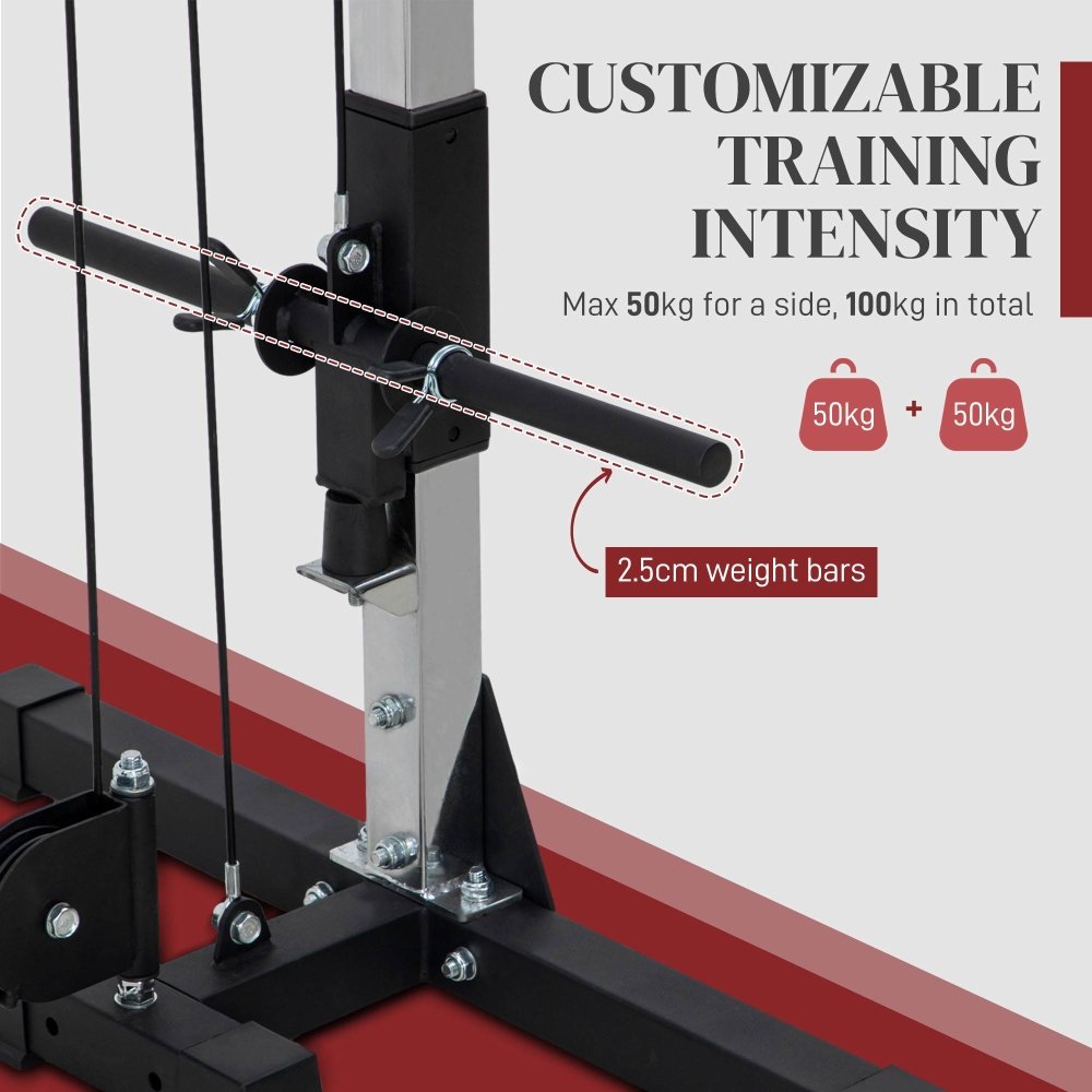 Cable Crossover Machine – Dual Pulley Strength Trainer with Pull - Up Bar
