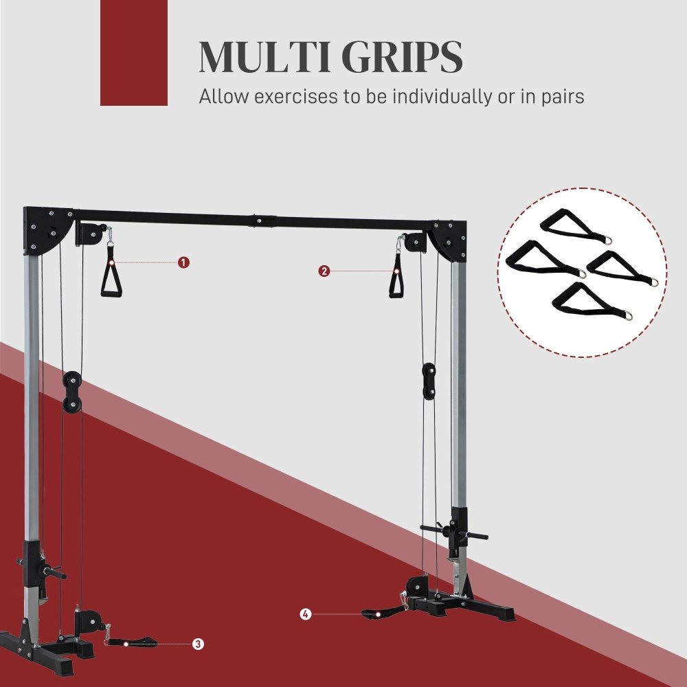Cable Crossover Machine – Dual Pulley Strength Trainer with Pull - Up Bar