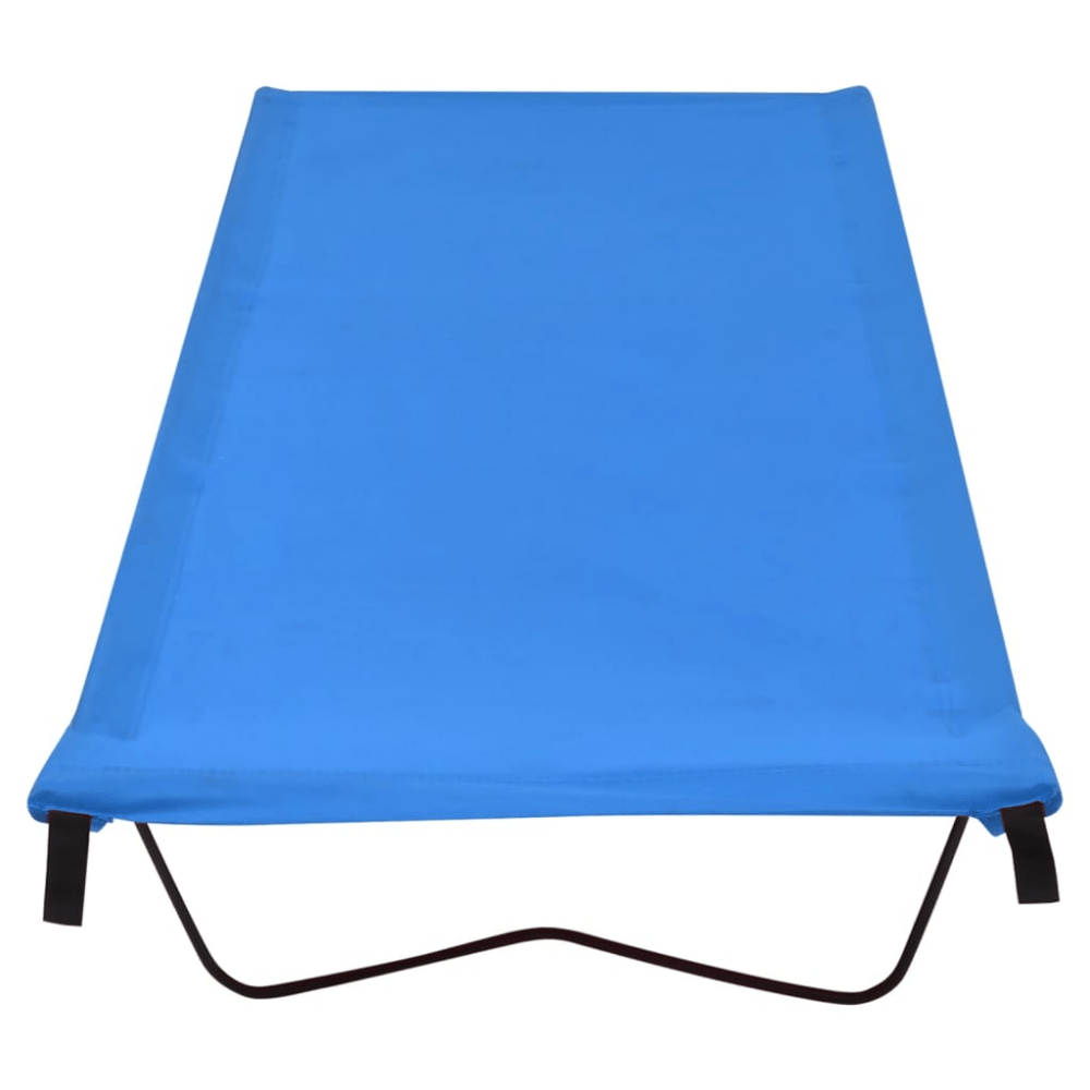 Camping Beds 2 pcs 180x60x19 cm Oxford Fabric and Steel Blue - Fittux