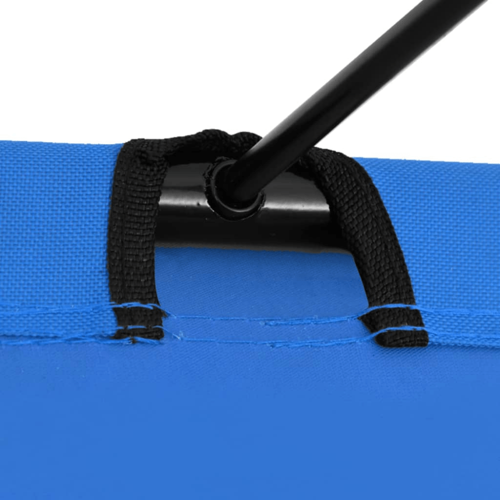 Camping Beds 2 pcs 180x60x19 cm Oxford Fabric and Steel Blue - Fittux