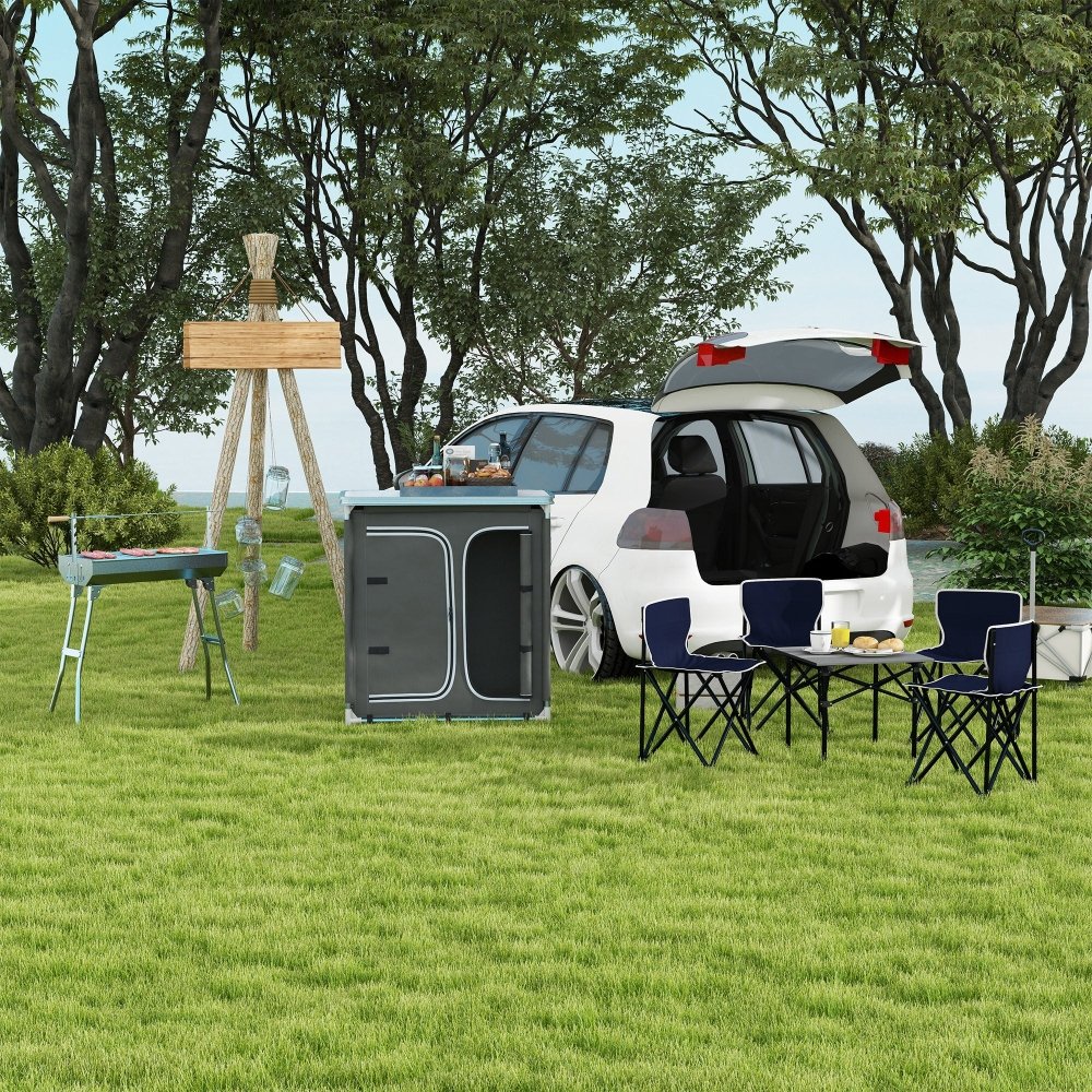 Camping Kitchen Table with Storage