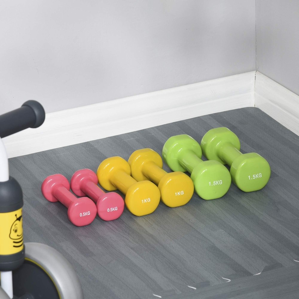 Compact Dumbbell Set with Case – 3 Pairs (0.5kg to 1.5kg)