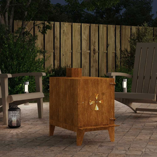 Corten Steel Portable Camping Stove