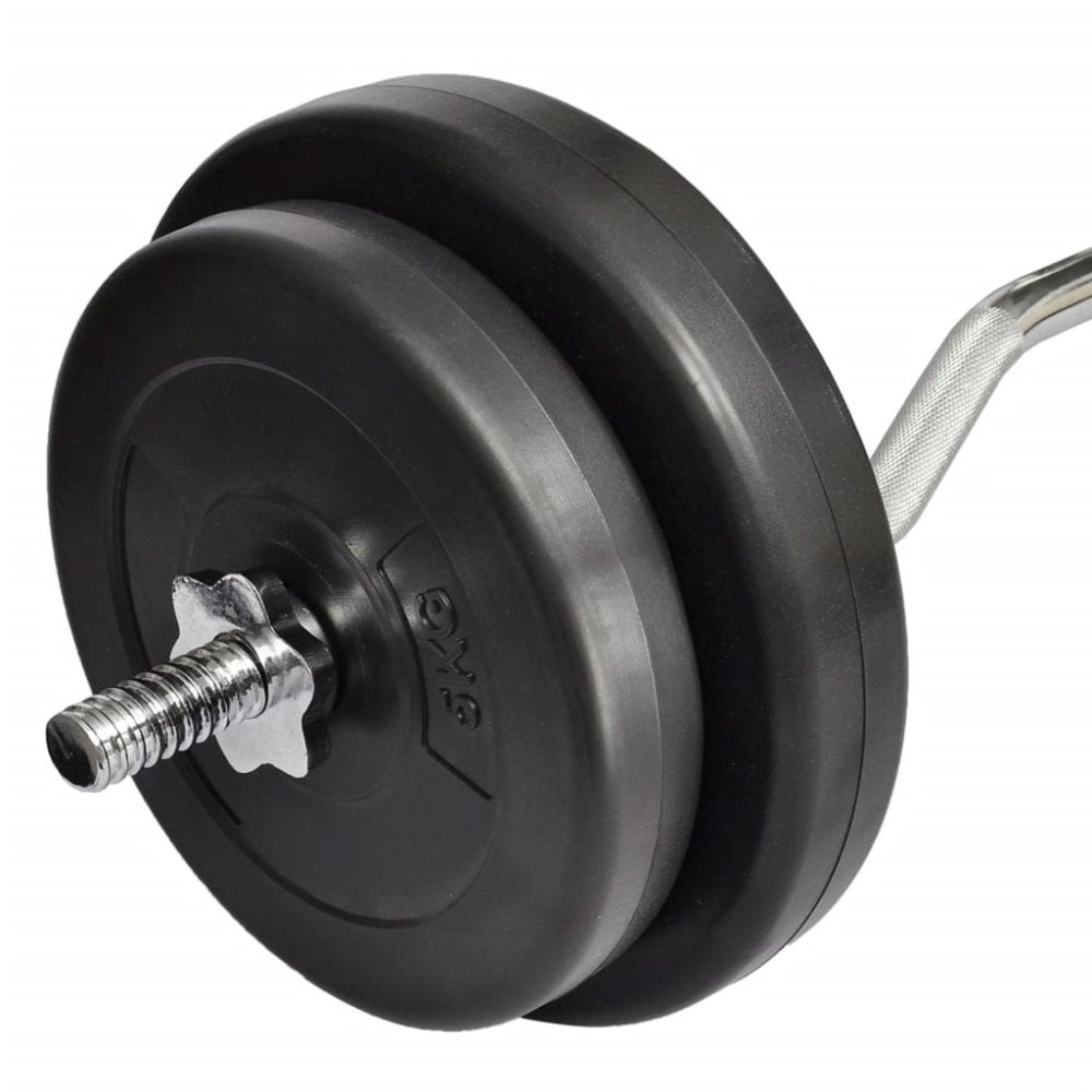 Curl Bar with Weights (Total 30kg)