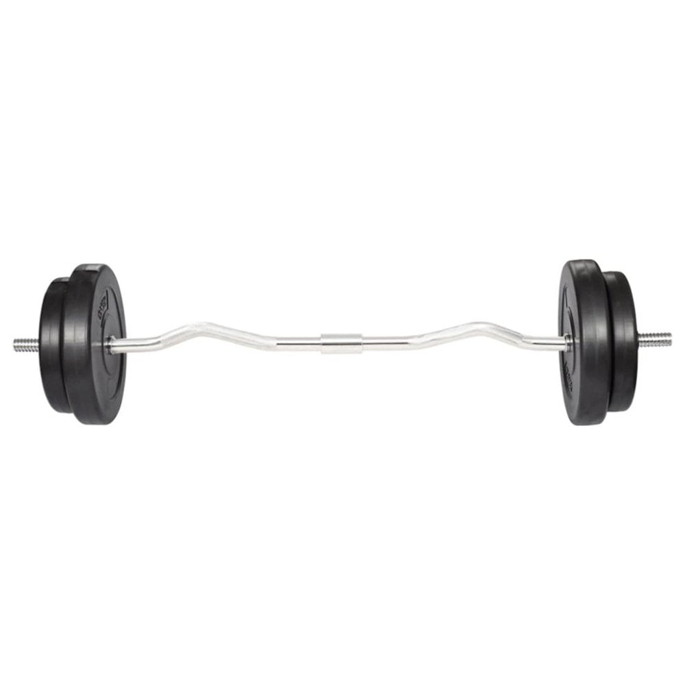 Curl Bar with Weights (Total 30kg)