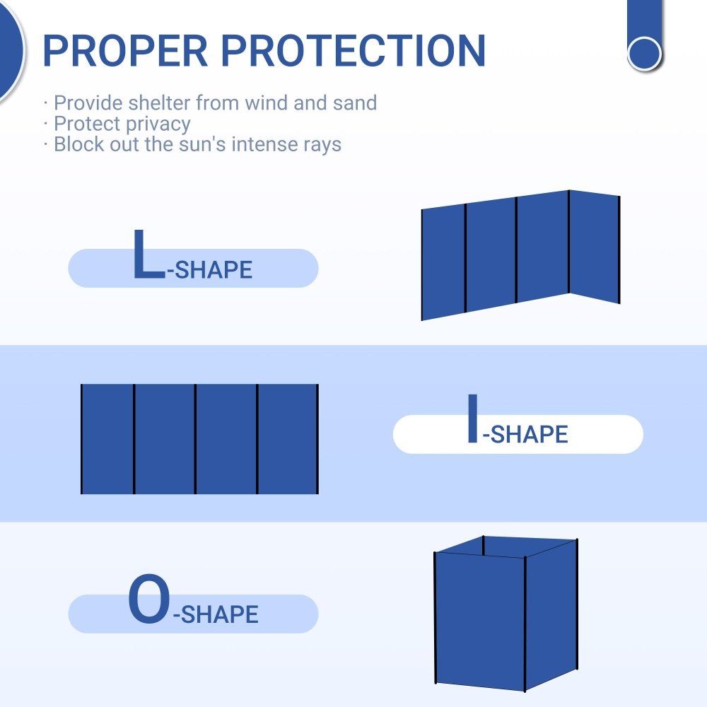 Extra - Large Camping Windbreak - 6.2m