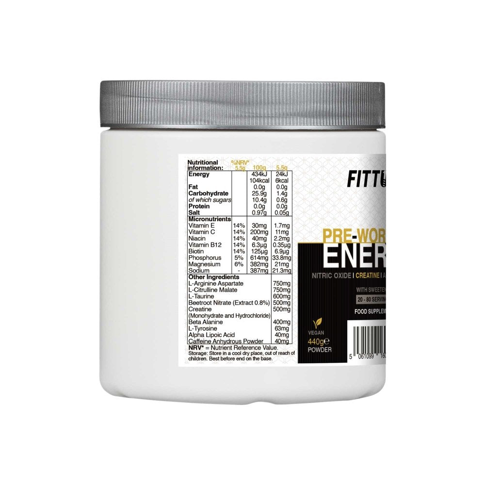 Fittux Pre - Workout Energy – Orange 440g