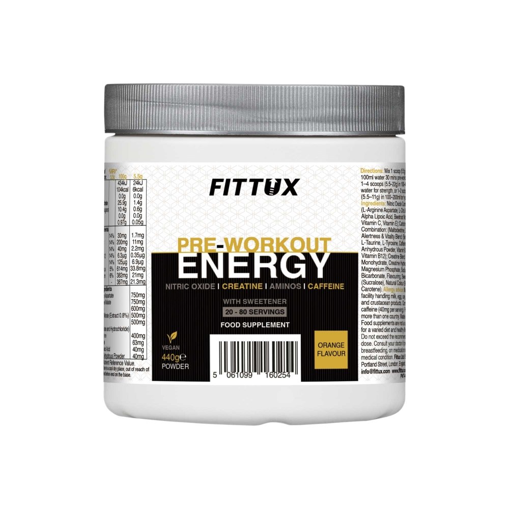 Fittux Pre - Workout Energy – Orange 440g