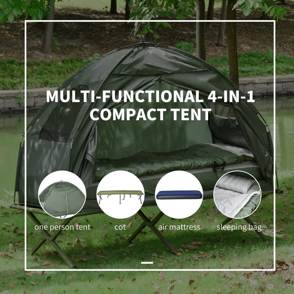 Foldable Camping Tent with Bed – All - in - One Set