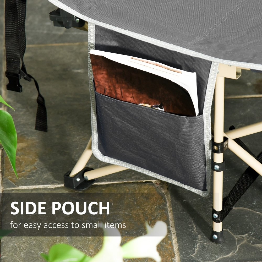 Folding Camping Bed - Black / Blue / Green / Grey