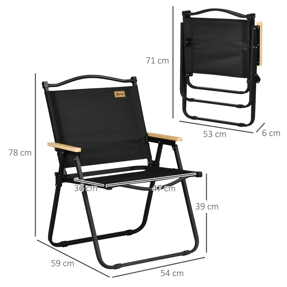 Folding Camping Chair - Black