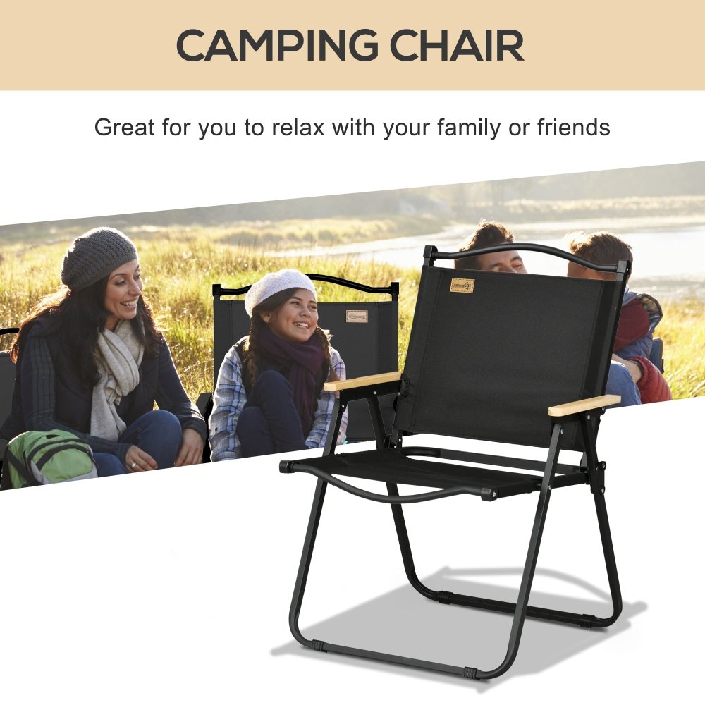Folding Camping Chair - Black