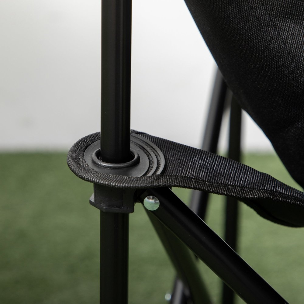 Folding Camping Chair - Black / White