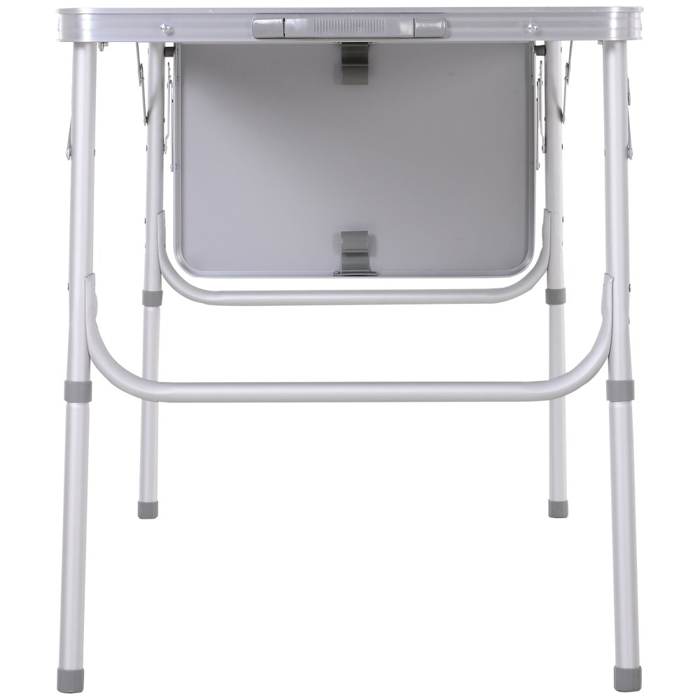Folding Camping Table with Pull - Out Side Tray