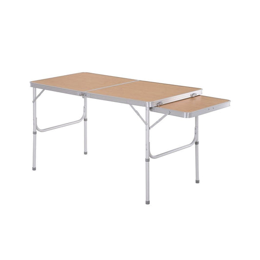 Folding Camping Table with Pull - Out Side Tray