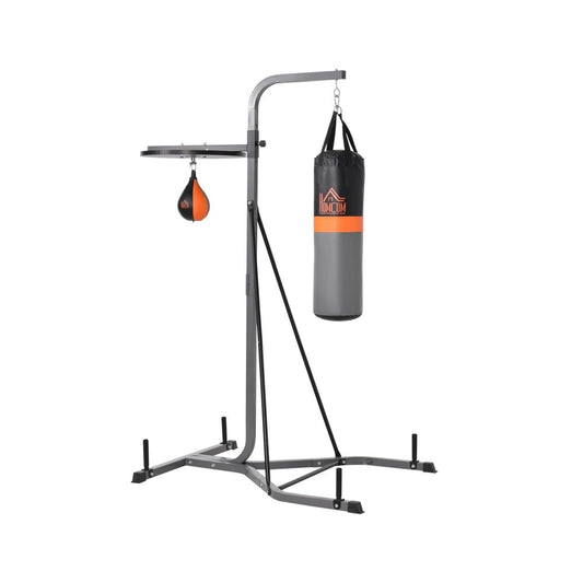 Freestanding Boxing Station with Punch Bag & Adjustable Speedball