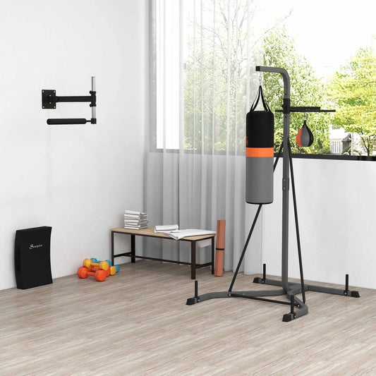 Freestanding Boxing Station with Punch Bag & Adjustable Speedball