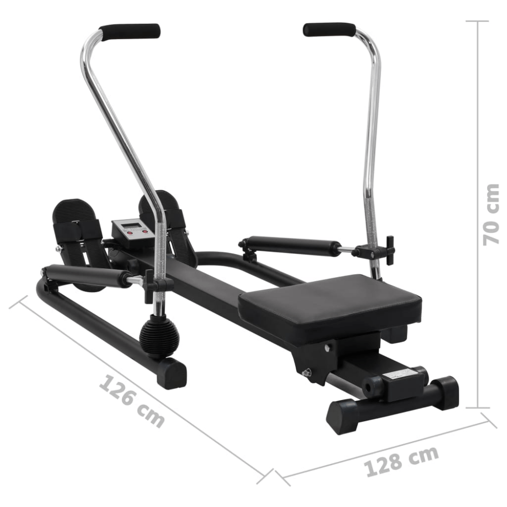 Functional Home Rowing Machine – 5 - Level Hydraulic Resistance (Black)