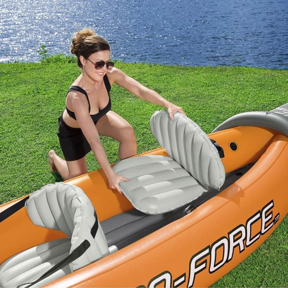 Hydro - Force Rapid X2 Inflatable 2 - Person Kayak Set with Oars & Pump