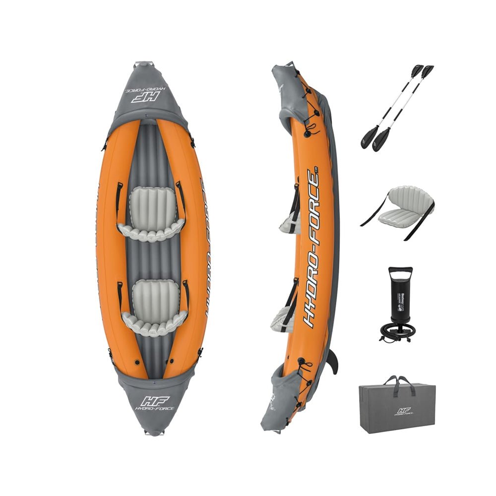Hydro - Force Rapid X2 Inflatable 2 - Person Kayak Set with Oars & Pump