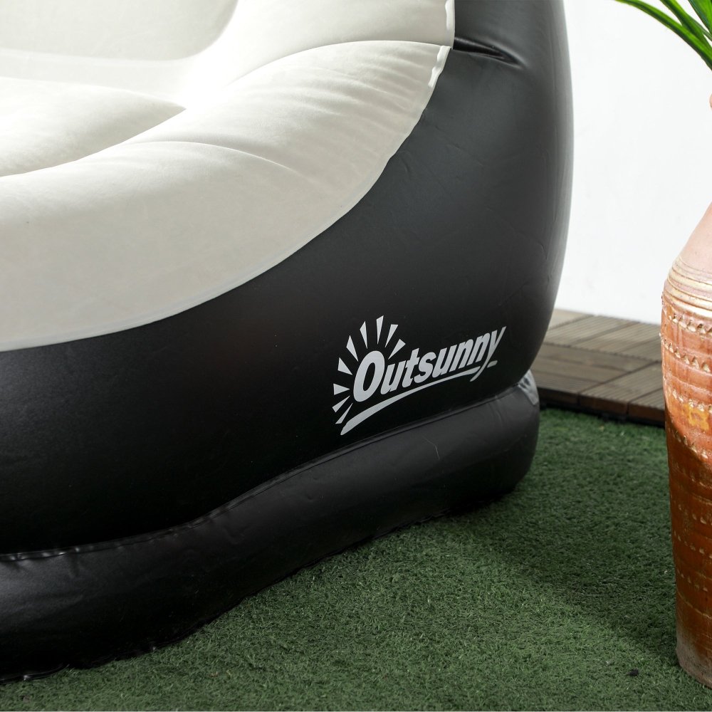 Inflatable Chair with Footrest – Blow - Up Sofa for Adults
