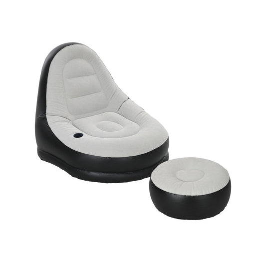 Inflatable Chair with Footrest – Blow - Up Sofa for Adults