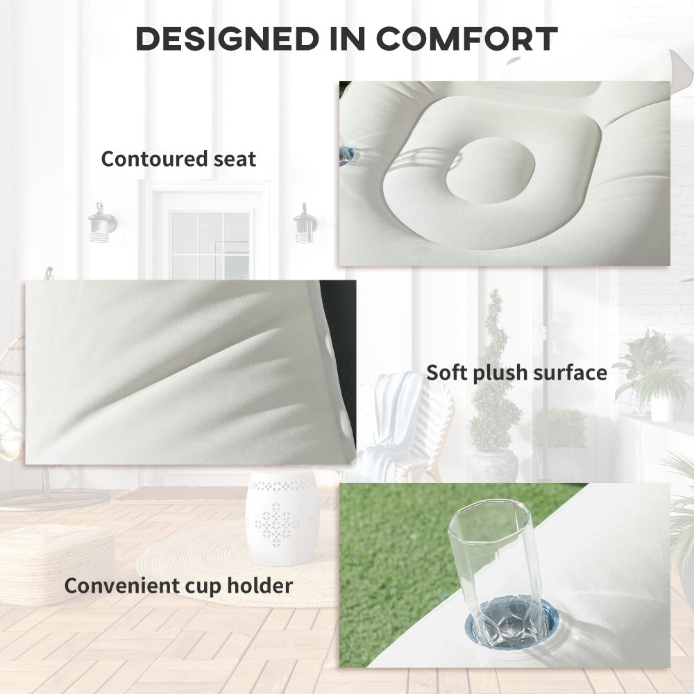 Inflatable Chair with Footrest – Blow - Up Sofa for Adults