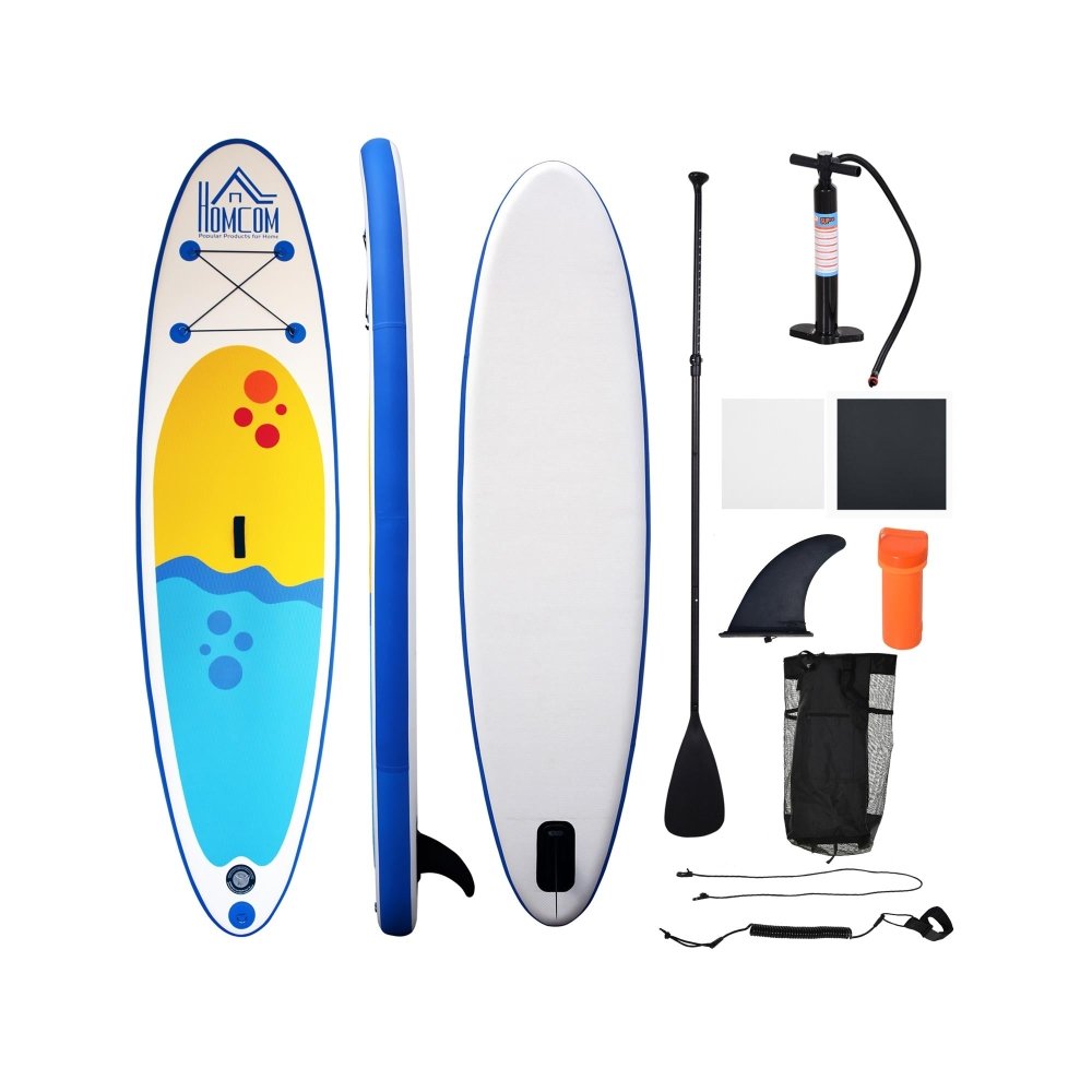 Inflatable Paddle Board with Adjustable Paddle