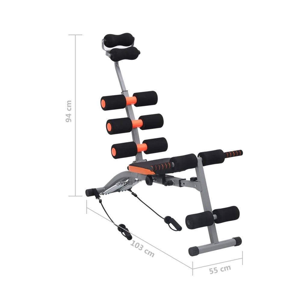 L - Shaped Ab Trainer with Resistance Bands