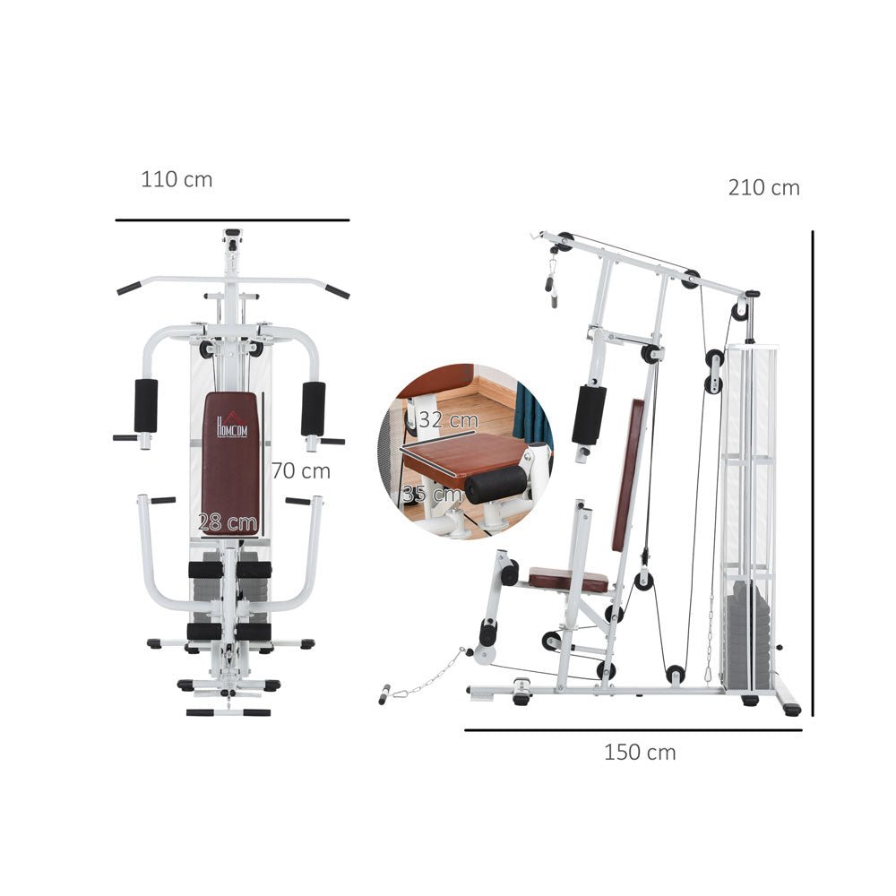 Multi - Function Home Gym Station - 45kg Weight Stack