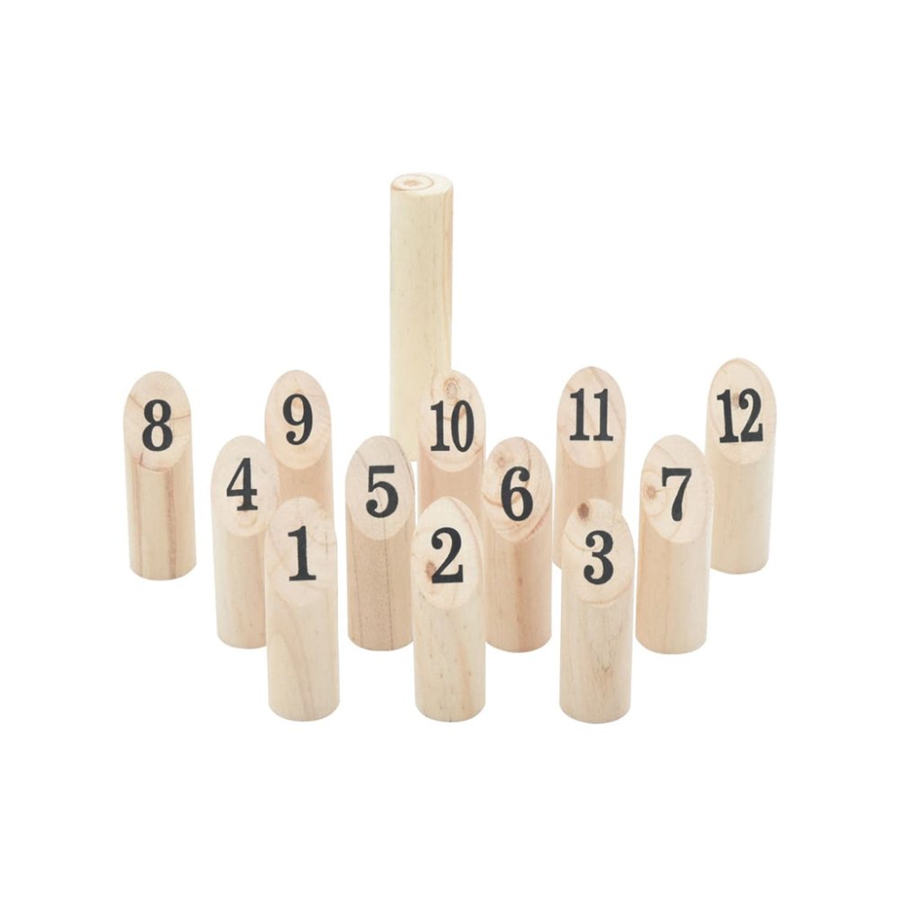 Number Kubb Toss Game – Solid Pinewood Outdoor Beach Game